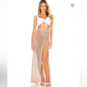 Kebba Wrap Maxi Skirt - Bronze (Rose Gold)